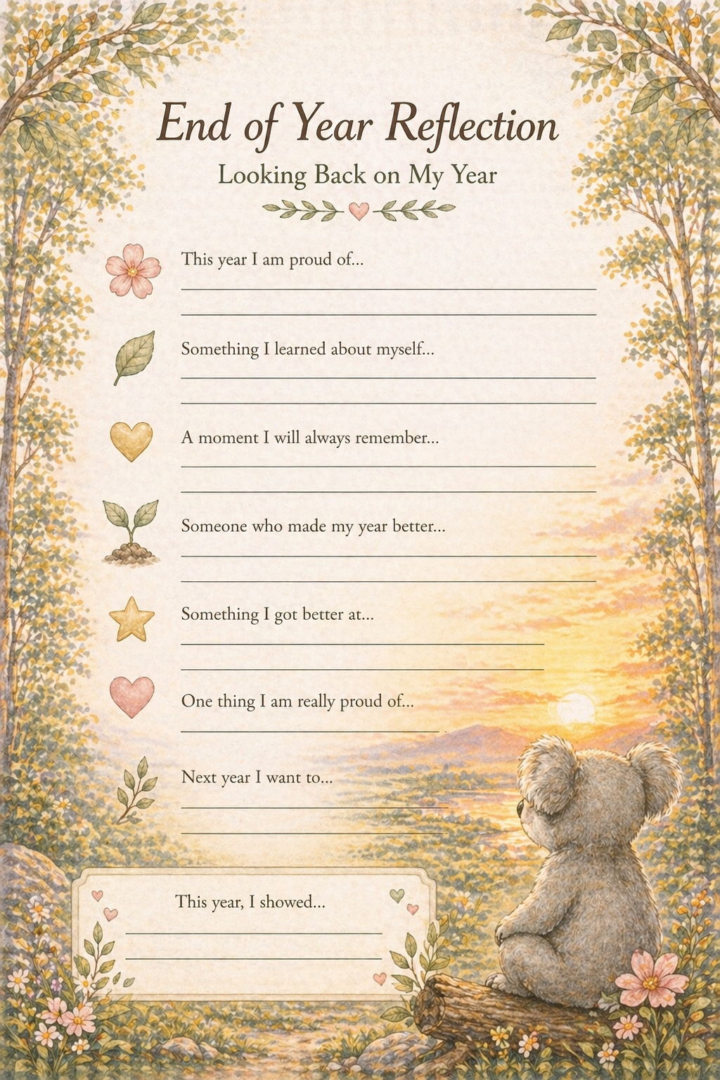 Self-Connection Journal for Kids