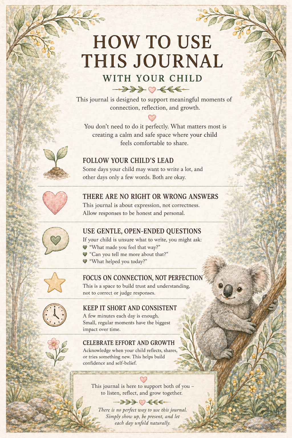 Self-Connection Journal for Kids