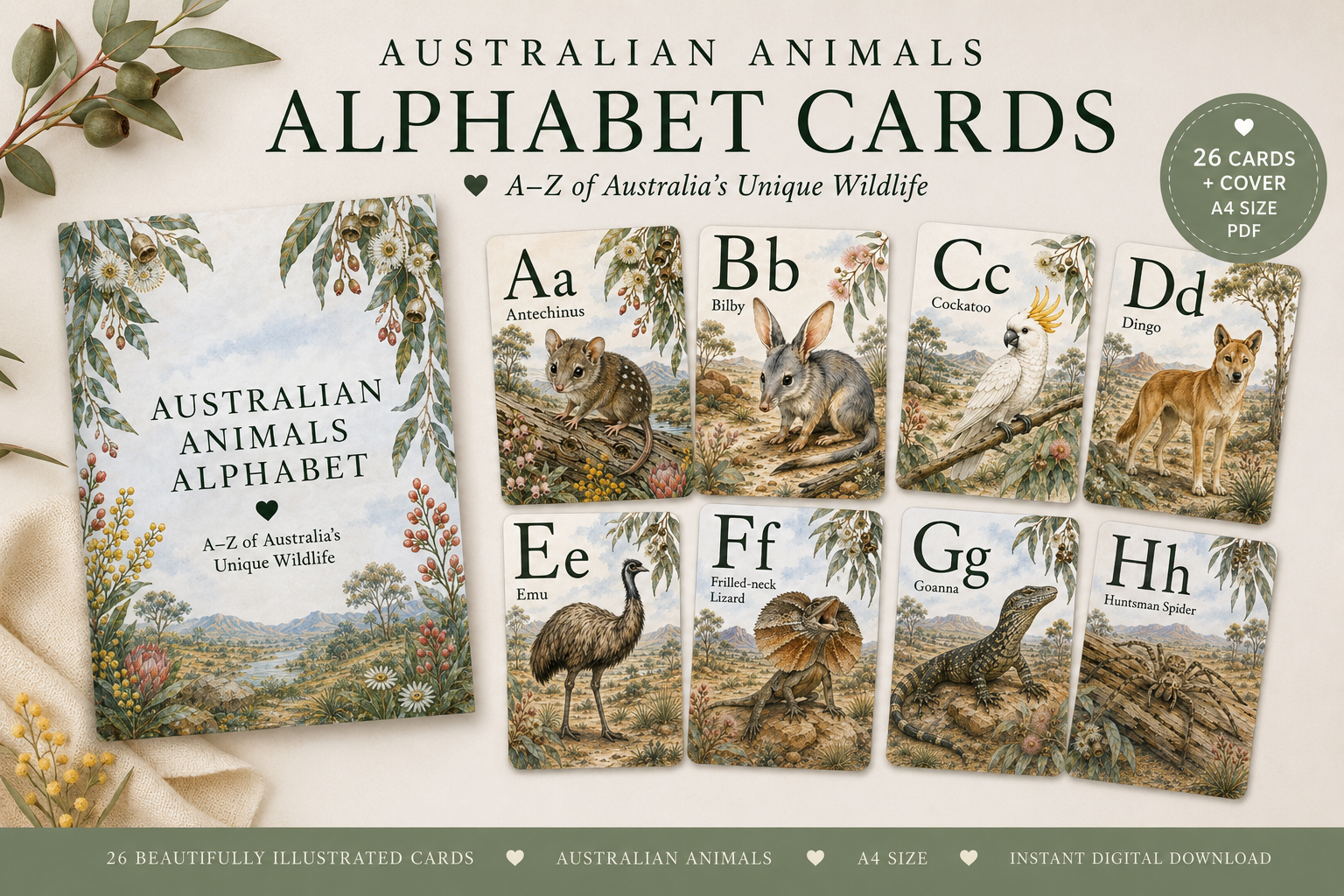 Alphabet Display Cards | Printable Classroom Decor A–Z