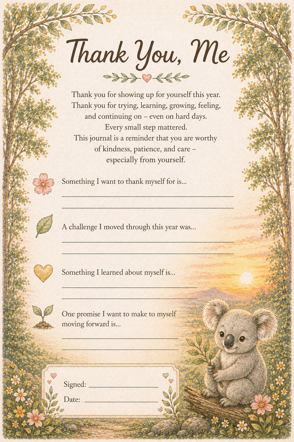 Self-Connection Journal for Kids